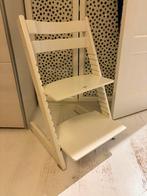 Stokke Tripp Trapp witte kinderstoel - goede staat, Ophalen, Gebruikt, Meegroeistoel, Gordel(s)