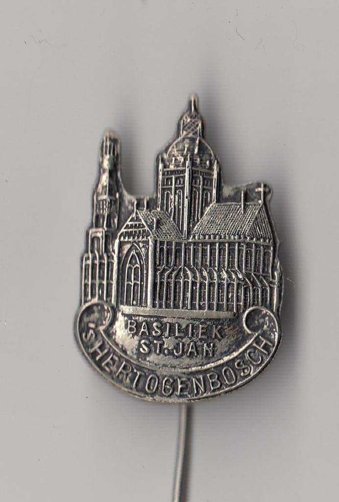Den Bosch St. Jan Basiliek speldje, Verzamelen, Speldjes, Pins en Buttons, Gebruikt, Speldje of Pin, Overige onderwerpen, Ophalen of Verzenden