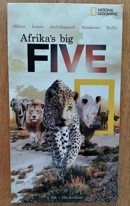 Afrika's big Five - 3 DVD's; ZGAN National Geographic., Cd's en Dvd's, Dvd's | Documentaire en Educatief, Gebruikt, Natuur, Boxset