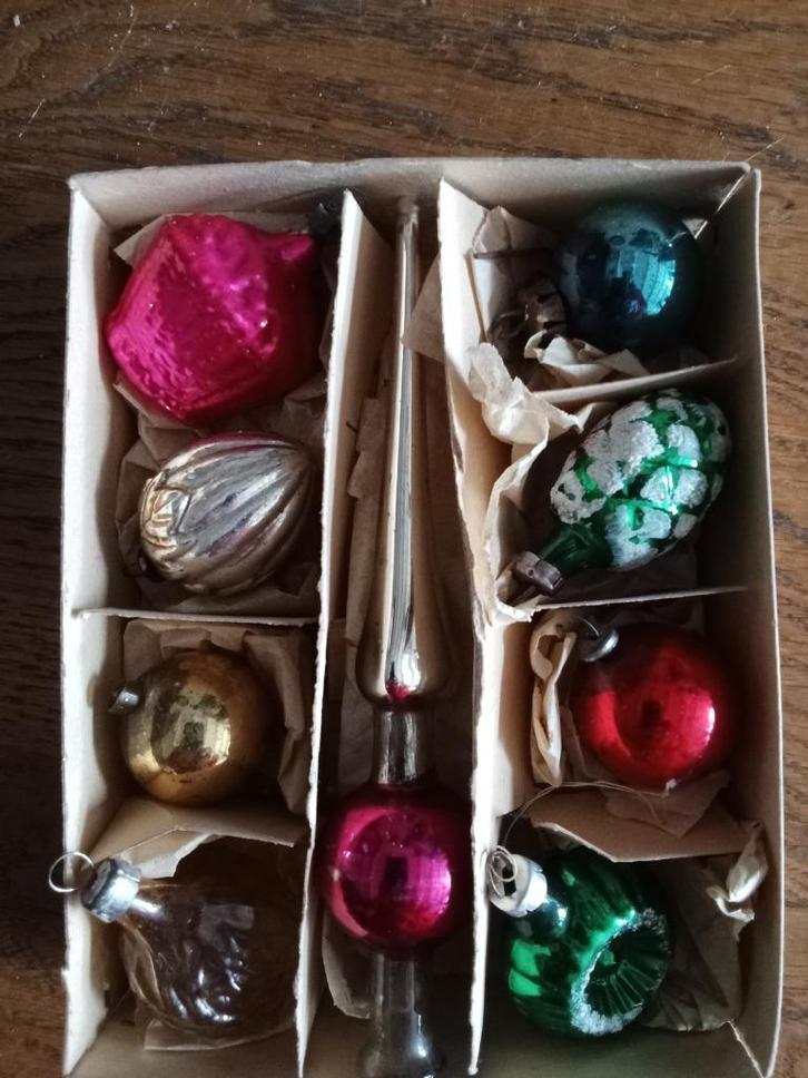 doos nr 30 antieke-oude kerstballen , alles glas FEATHERTREE, Diversen, Kerst, Gebruikt, Ophalen of Verzenden