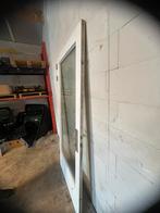 Voordeur 201,5x93 hardhout met dubbelglas, Ophalen of Verzenden, Zo goed als nieuw