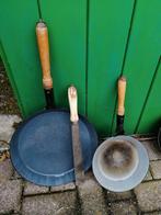 Oude pannekoek pannen voor decoratie, Ophalen of Verzenden