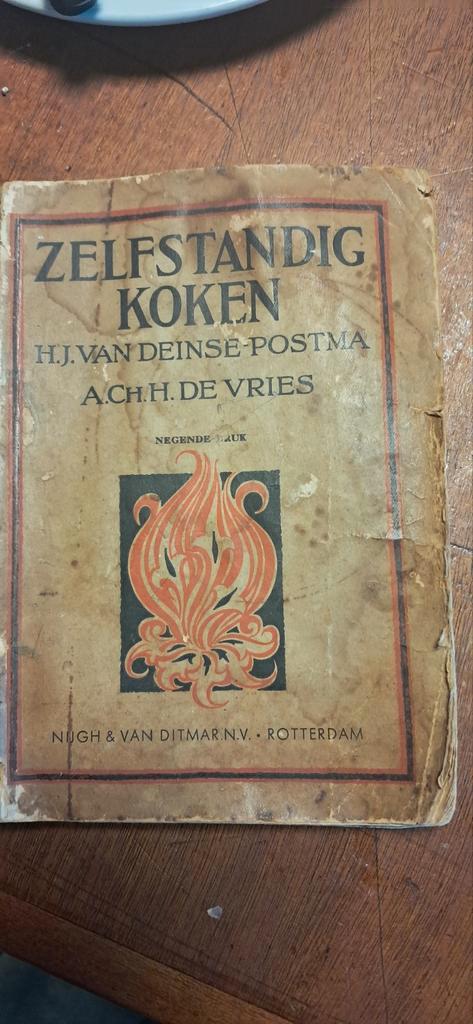 Zelfstandig Koken - Oud Kookboek (1935), Boeken, Kookboeken, Gelezen, Hoofdgerechten, Taart, Gebak en Desserts, Overige typen
