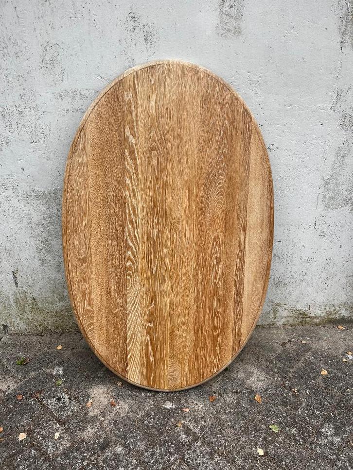 Ovaal eiken tafelblad (nr 16), Verzamelen, Retro, Huis en Inrichting, Ophalen