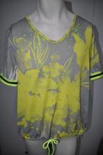 FA64 Mooi Tshirt Grijs geel maat XL, Kleding | Dames, Maat 46/48 (XL) of groter, Ophalen of Verzenden, Zo goed als nieuw, Korte mouw