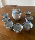 Chinese theepot met 7 kommetjes, Ophalen of Verzenden, Aardewerk, Overige stijlen, Kom(men)