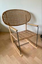 Rotan schommelstoel, Huis en Inrichting, Stoelen, Ophalen, Bruin, Scandinavisch Boho, Zo goed als nieuw