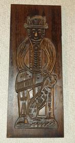 Speculaasplank met afbeelding man en hond, Antiek en Kunst, Ophalen of Verzenden