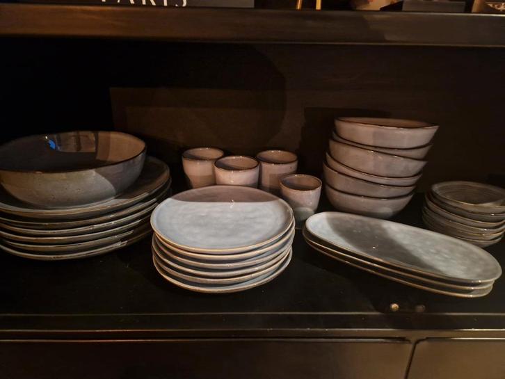 Xenos blauw/grijs servies 32 stukken, Antiek en Kunst, Antiek | Servies compleet, Ophalen of Verzenden