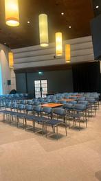 Zaalstoelen Congresstoelen koppelbaar stapelbaar 150stuks, Huis en Inrichting, Stoelen, Ophalen, Gebruikt, Blauw, Metaal