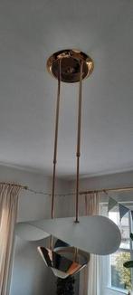 Mooie messing hanglamp, plafondlamp met melkglas, Huis en Inrichting, Ophalen, Zo goed als nieuw