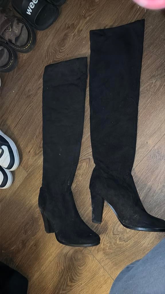 Hoge hak laarzennaat 38, Hoge laarzen, Zwart, Ophalen of Verzenden, Gedragen
