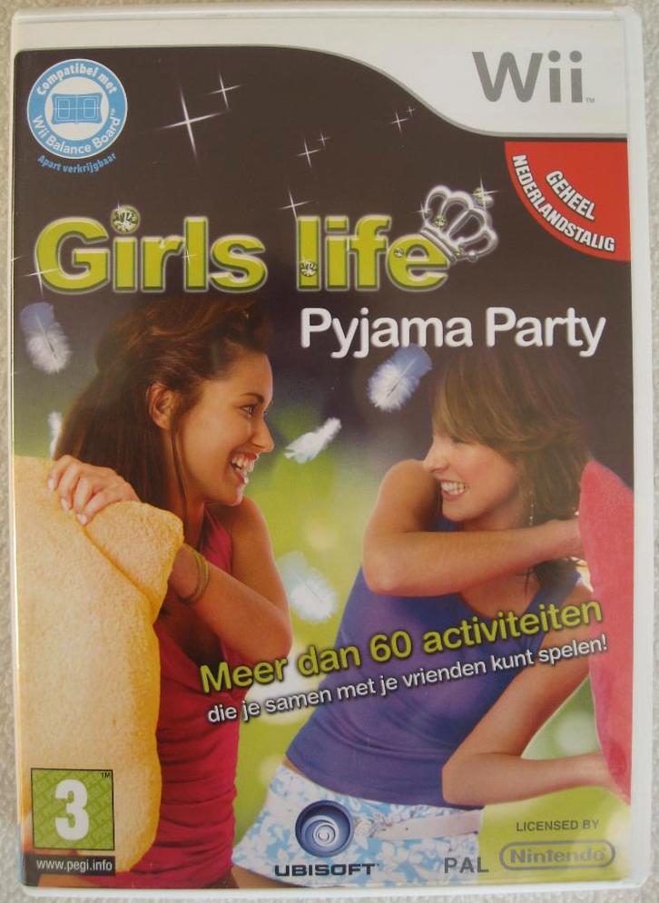 Wii Girls Life Pyjama Party Nintendo Wii, Spelcomputers en Games, Games | Nintendo Wii, Zo goed als nieuw, Avontuur en Actie, 1 speler