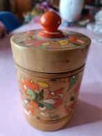 Vintage Houten Potje met Deksel, Ophalen of Verzenden, Minder dan 50 cm, Minder dan 50 cm