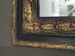 Grote zware  spiegel 79  x 69 cm  barok zwart goud kleur, Minder dan 100 cm, Rechthoekig, Zo goed als nieuw, 50 tot 75 cm