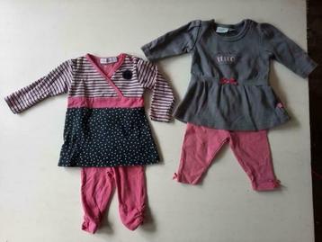 2x Baby setje Jurkje + bijpassende legging Feetje Maat 56 beschikbaar voor biedingen