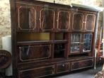 vintage wandmeubel - grote opbergkast, Huis en Inrichting, Ophalen, Gebruikt, Met deur(en), Glas