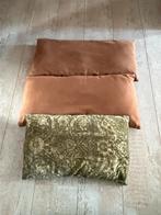 Set van 3 decoratieve kussens, Ophalen of Verzenden, Zo goed als nieuw, Bruin, Rechthoekig