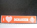 sticker i love schaken chess s.c. jean jaures vintage, Verzenden, Zo goed als nieuw, Overige typen