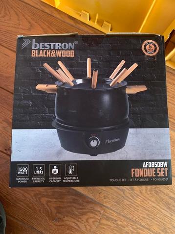 Bestron fondueset black and wood AFD850BW beschikbaar voor biedingen