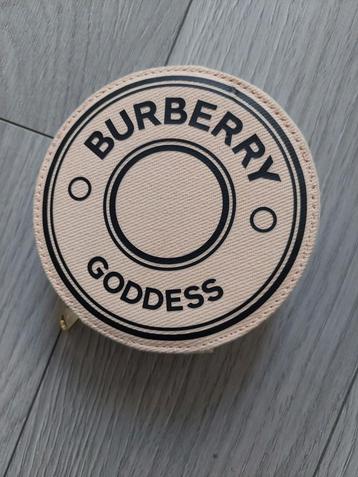 NIEUW Burberry round make-up bag case money bag clutch NEW beschikbaar voor biedingen