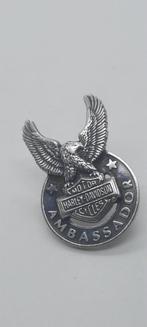 Zilveren Harley Davidson Pin - 3cm, Verzamelen, Speldjes, Pins en Buttons, Ophalen of Verzenden