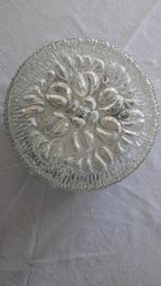 Franse Retro Vintage glazen plafond lamp, Ophalen of Verzenden, Gebruikt