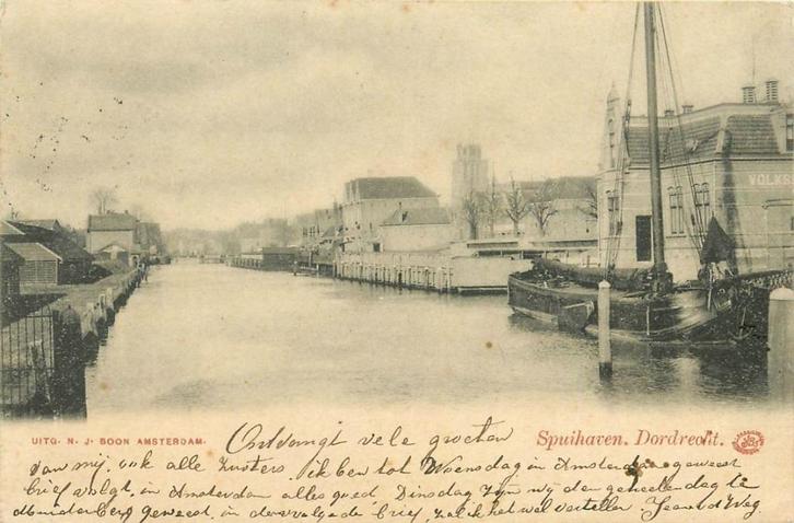 701074003 Dordrecht Spuihaven, Verzamelen, Ansichtkaarten | Nederland, Zuid-Holland, Voor 1920, Verzenden