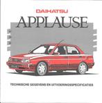 Vouwfolder Daihatsu Applause technische gegevens, 1992, Ophalen of Verzenden, Nieuw, Overige merken