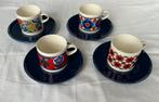 Vintage Melitta koffiekopjes en schotels (4 stuks), Ophalen of Verzenden