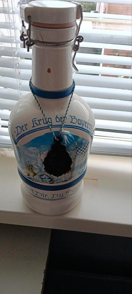 Vintage Beierse Bierpul met Medaille, Antiek en Kunst, Antiek | Keramiek en Aardewerk, Ophalen of Verzenden