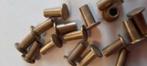 10 st. messing half holle klinknagels 5,5 x12 mm, Verzenden, Nieuw