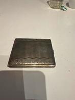 Verzilverde Antieke Sigarettendoos / Koker, Ophalen of Verzenden, Zilver