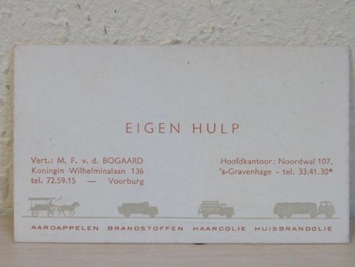 Visitekaartje Eigen Hulp Den Haag jaren '60, Verzamelen, Merken en Reclamevoorwerpen, Gebruikt, Ophalen of Verzenden