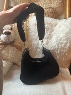 Zwart handtasje met teddy stof - klein formaat, Sieraden, Tassen en Uiterlijk, Tassen | Damestassen, Ophalen of Verzenden, Zo goed als nieuw