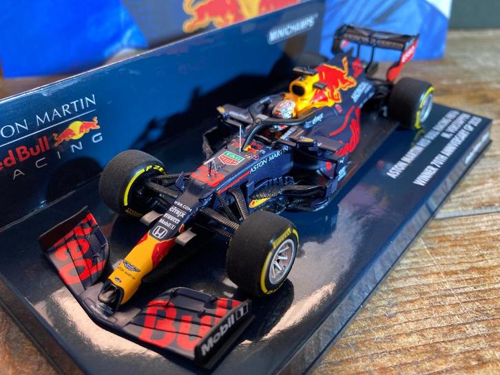 ✅ Max Verstappen 1:43 70th Anniversary GP 2020 Win RB16, Verzamelen, Automerken, Motoren en Formule 1, Nieuw, Formule 1, Ophalen of Verzenden