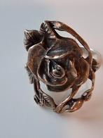 Vintage 925 Zilveren  rozenring, Ophalen of Verzenden