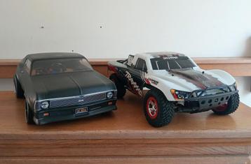 2 X RC Traxxas Slash 1:10 audio on board  beschikbaar voor biedingen