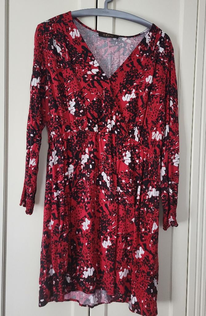 Supertrash jurk, rood, zwart, wit, maat XL, Supertrash, Maat 46/48 (XL) of groter, Ophalen of Verzenden, Zo goed als nieuw