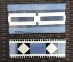 15/20 antieke randtegels zwart wit blauw 15x5cm,15x7,5cm, Ophalen