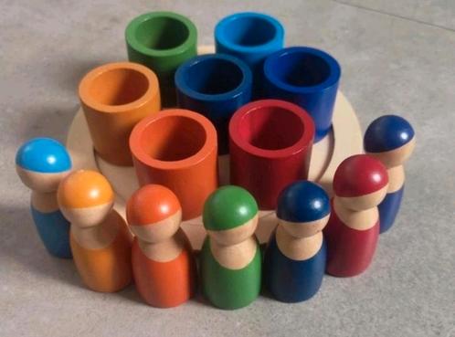 Nieuwe houten regenboog vriendjes speelset, Kinderen en Baby's, Speelgoed | Houten speelgoed, Nieuw, Overige typen, Ophalen of Verzenden