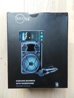Brainz Karaokeset met microfoon en LED verlichting, Muziek en Instrumenten, Nieuw, Ophalen of Verzenden, Zangmicrofoon, Draadloos