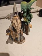 Bilanx by Hap Hendriksen fantasy Beeldje Tovenaar met Draak, Ophalen of Verzenden