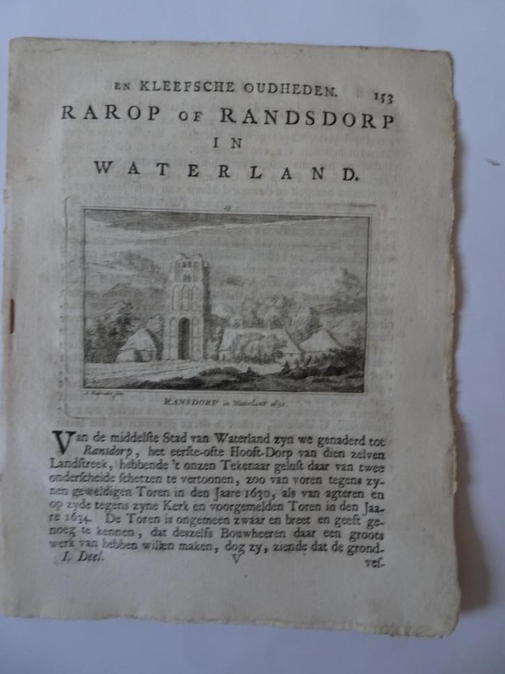 boekje gravures Ransdorp Waterland 1630 Rademaker, Antiek en Kunst, Kunst | Etsen en Gravures, Verzenden