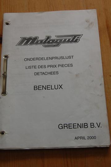 Malaguti onderdelenprijslijst uitgave april 2000 beschikbaar voor biedingen