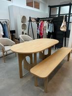 Westwing ovale eettafel met bank, Ophalen, 150 tot 200 cm, Eikenhout, 200 cm of meer