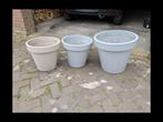 Kunststof Plantenpotten voor buiten, 15,00 voor alle drie….., Ophalen, Kunststof, Minder dan 60 cm, Rond