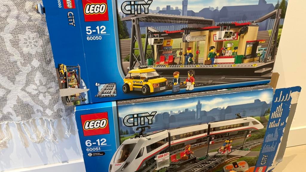 Lego set 60050+60051+extra rails, Ophalen of Verzenden, Gebruikt, Lego