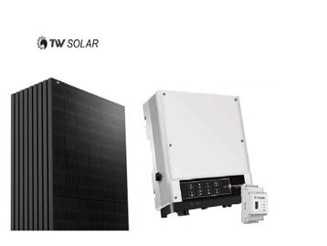 Nieuwe set zonnepanelen met hybride omvormer en smartmeter beschikbaar voor biedingen