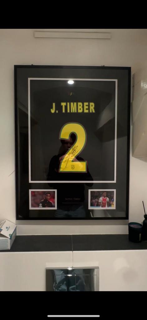 Gesigneerd Ajax derde shirt 2021/2022 – Jurriën Timber, Sport en Fitness, Voetbal, Shirt, Ophalen of Verzenden